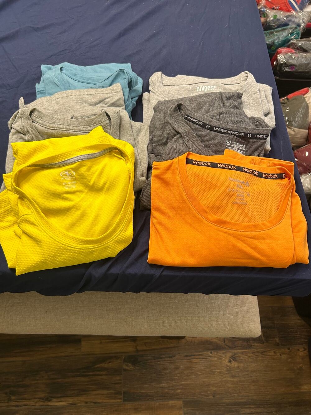 Bundle of 6 tees in various colors and brands 3XL.
